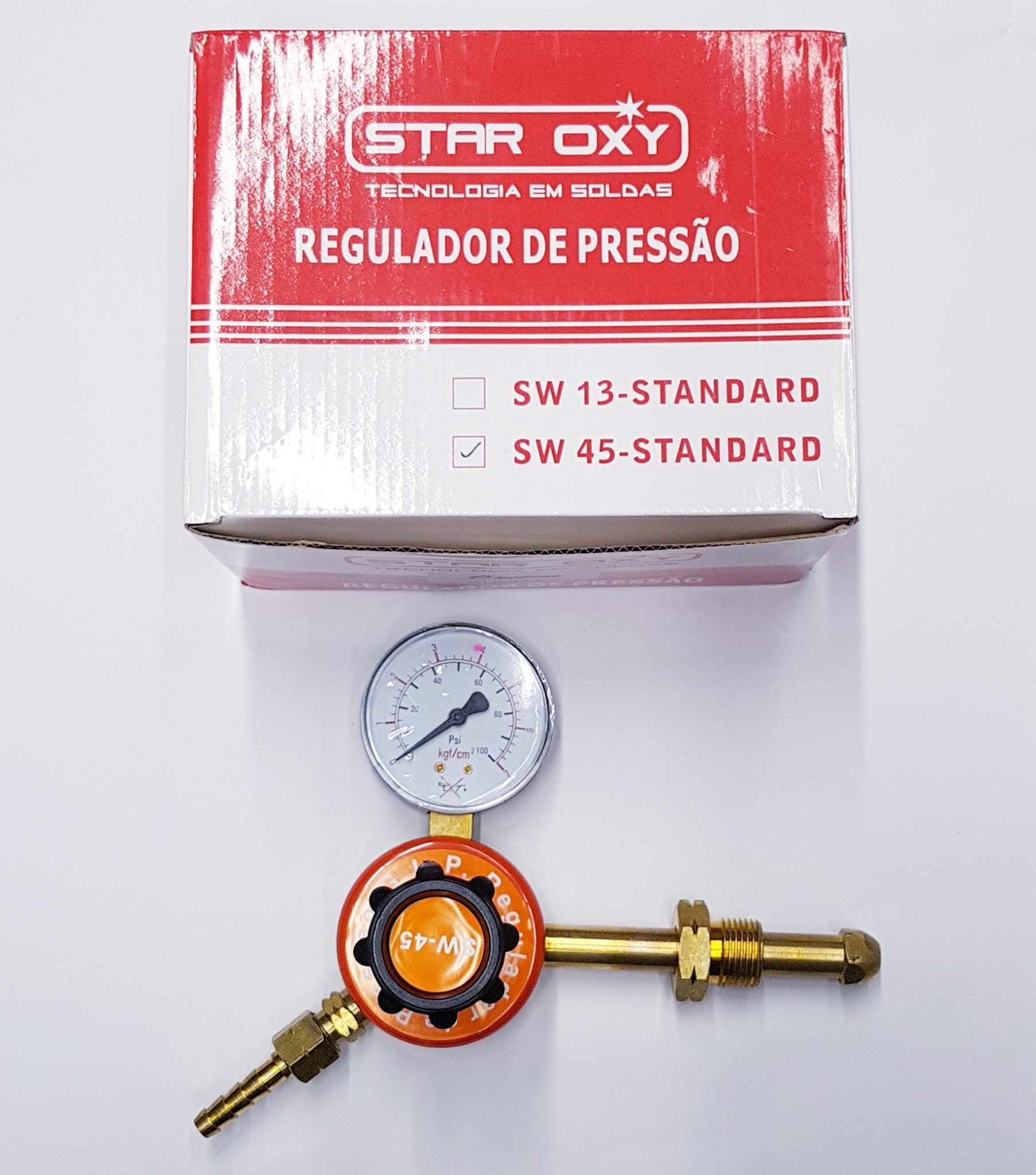 Regulador De Pressão Gás GLP P45 Kg Oxitim